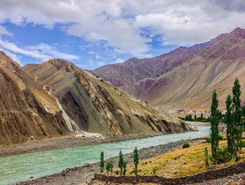 Indus river flowing near Alchi monastery